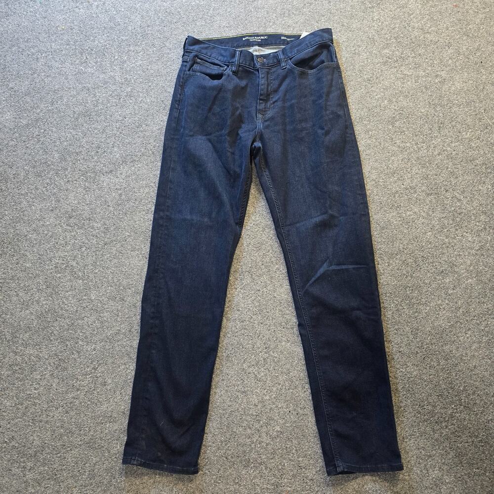 Banana Republic Jeans Mens Size 32x34 Blue Dark Wash Stretch Tapered Capsule